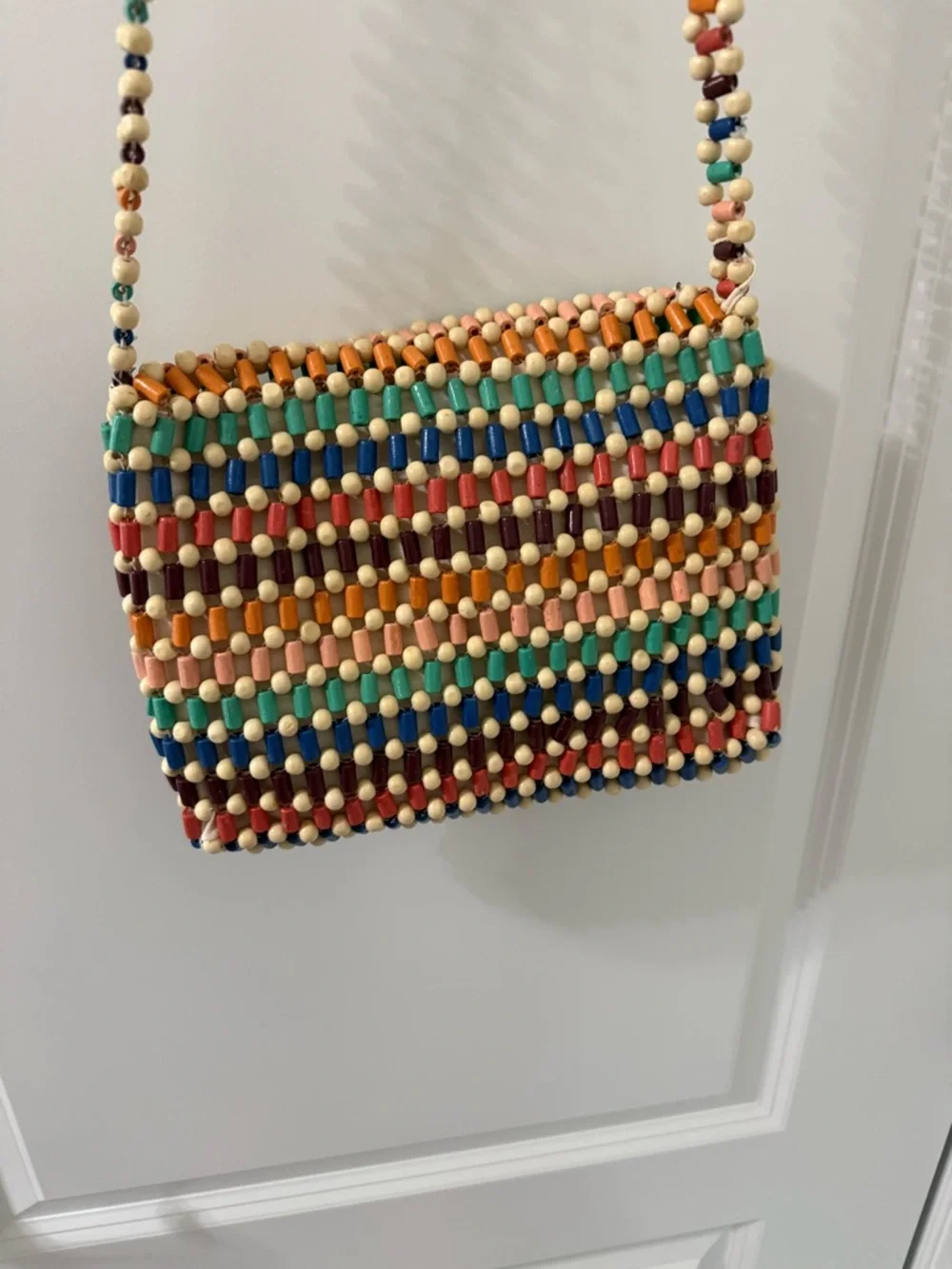Dolce Vita Ida Multi wood Bead Shopper - Picture 2 of 6